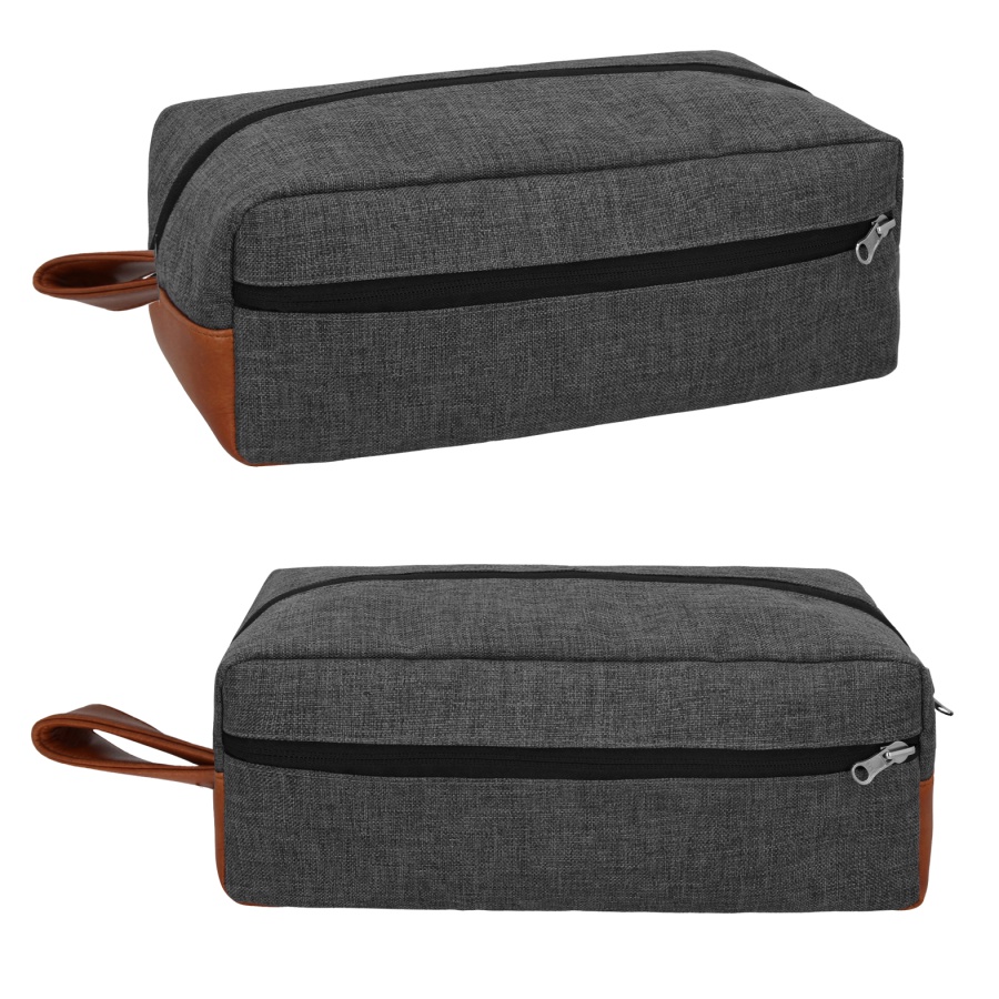 NECESER CON INTERIOR REFORZADO, COMPARTIMENTO FRONTAL, BASE Y CORREA DE CURPIEL F0371
