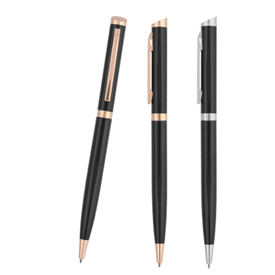 BOLÍGRAFO METÁLICO EN ACABADO MATE, CLIP, GOMA TOUCH SCREEN F0419