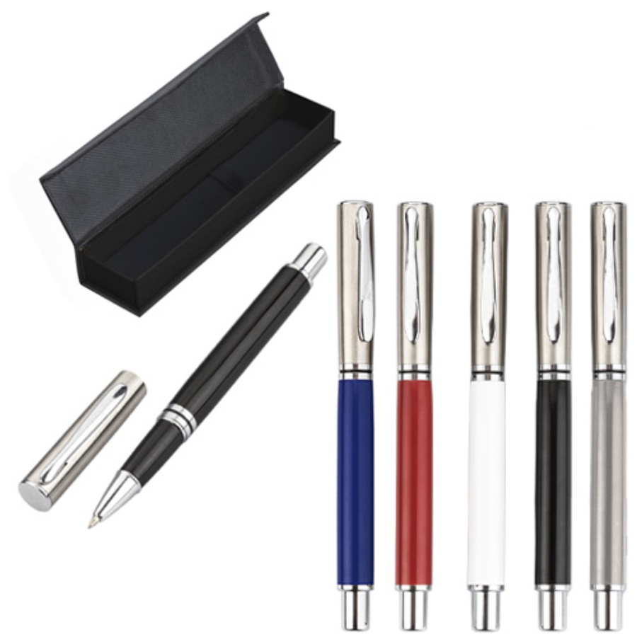 BOLÍGRAFO METÁLICO ROLLER CON ESTUCHE F0435