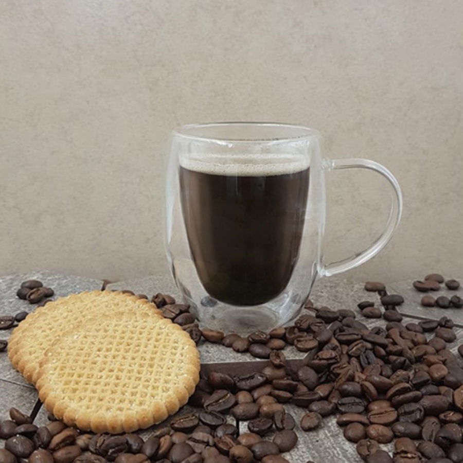 TAZA DE VIDRIO DOBLE PARED  F0463