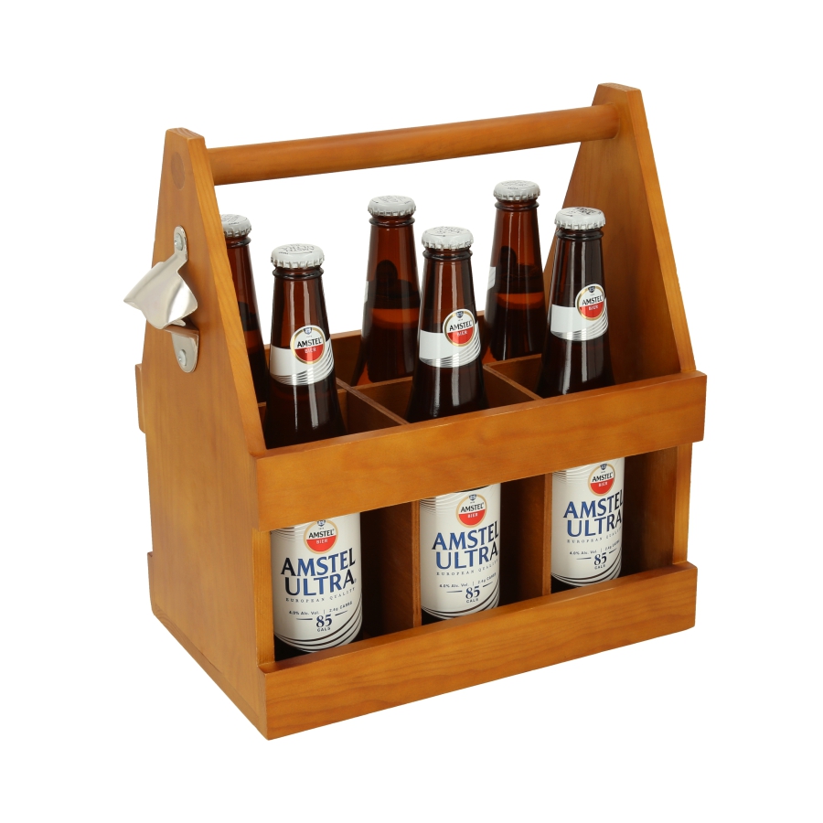 PORTABOTELLAS DE MADERA DESTAPADOR  F0513