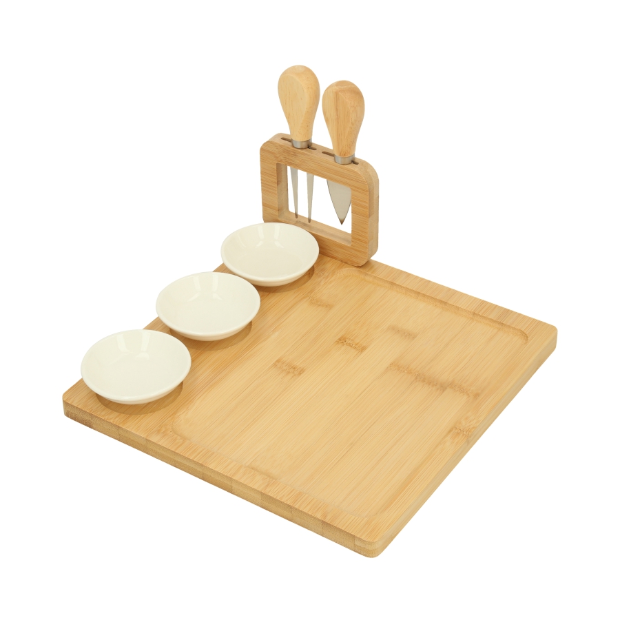 TABLA DE QUESOS QUE INCLUYEN 3 MINI PLATOS  F0521