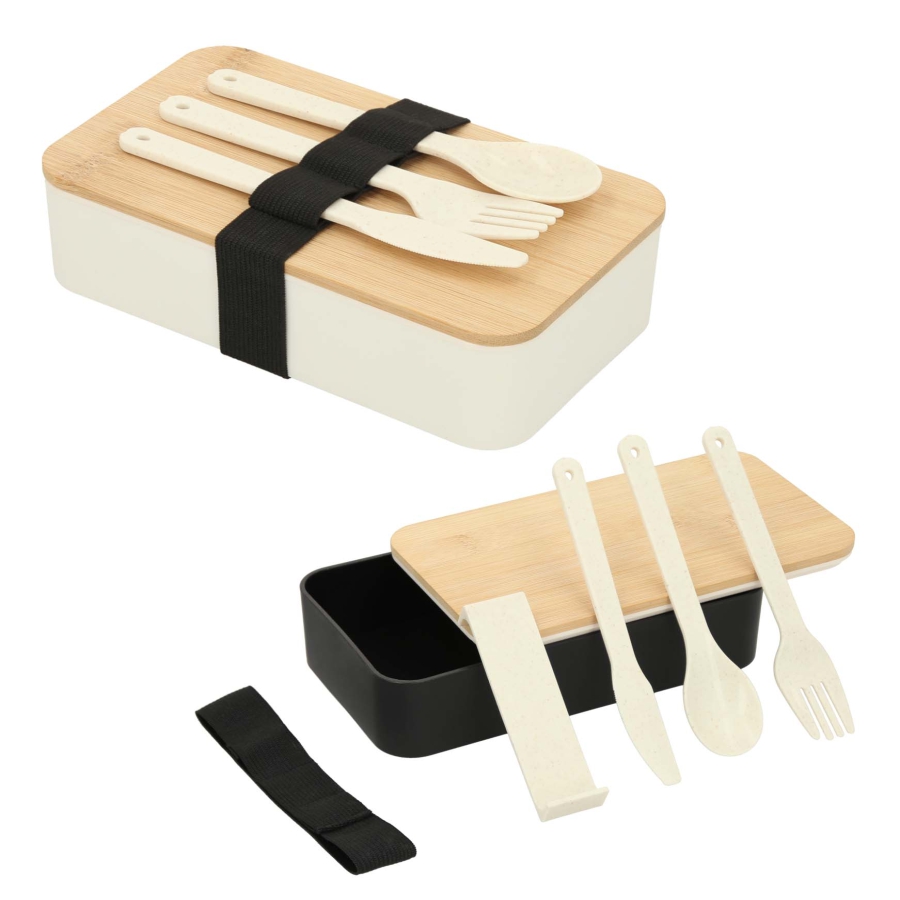 CONTENEDOR DE ALIMENTOS DE POLIURETANO,TAPA DE BAMBÚ F0538