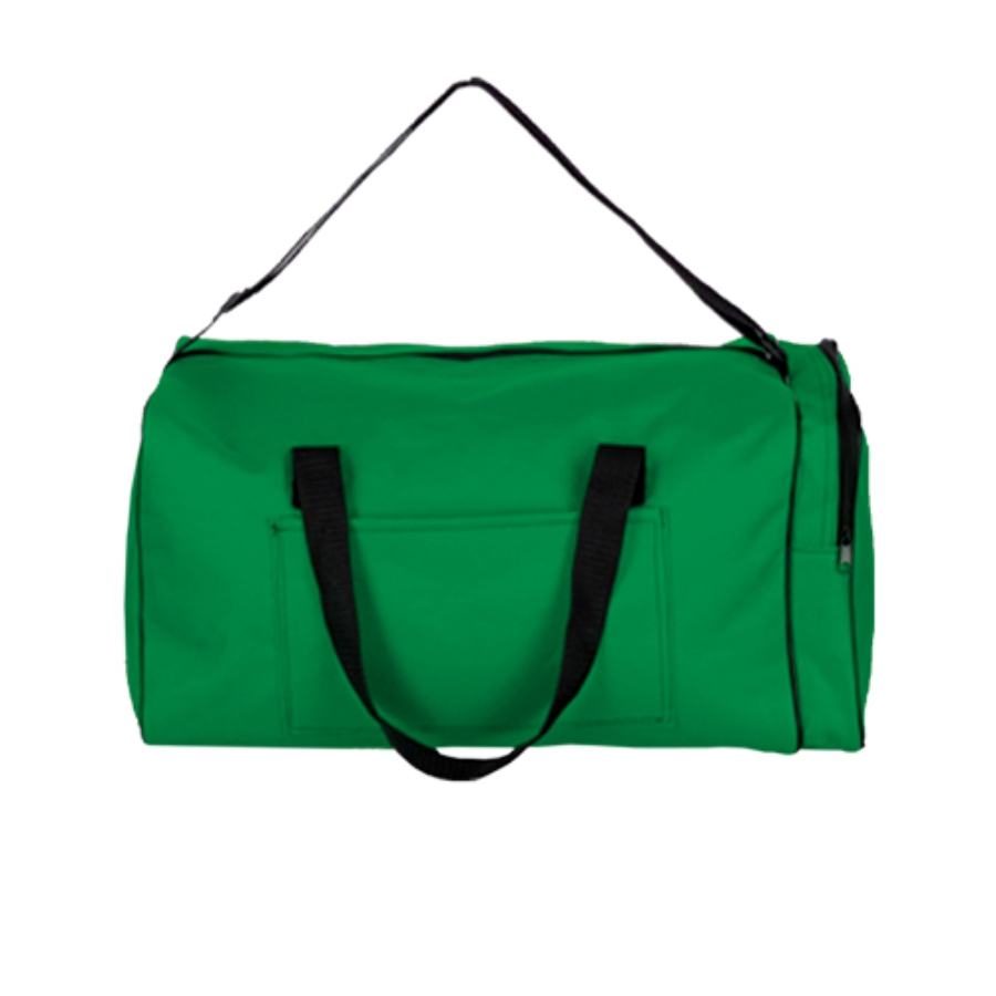  MALETA DEPORTIVA DE 1 COMPARTIMENTO CON BOLSA FRONTAL, BOLSA LATERAL DE CIERRE, ASAS, FUELLE DE 27 CM Y CORREA AJUSTABLE F0121
