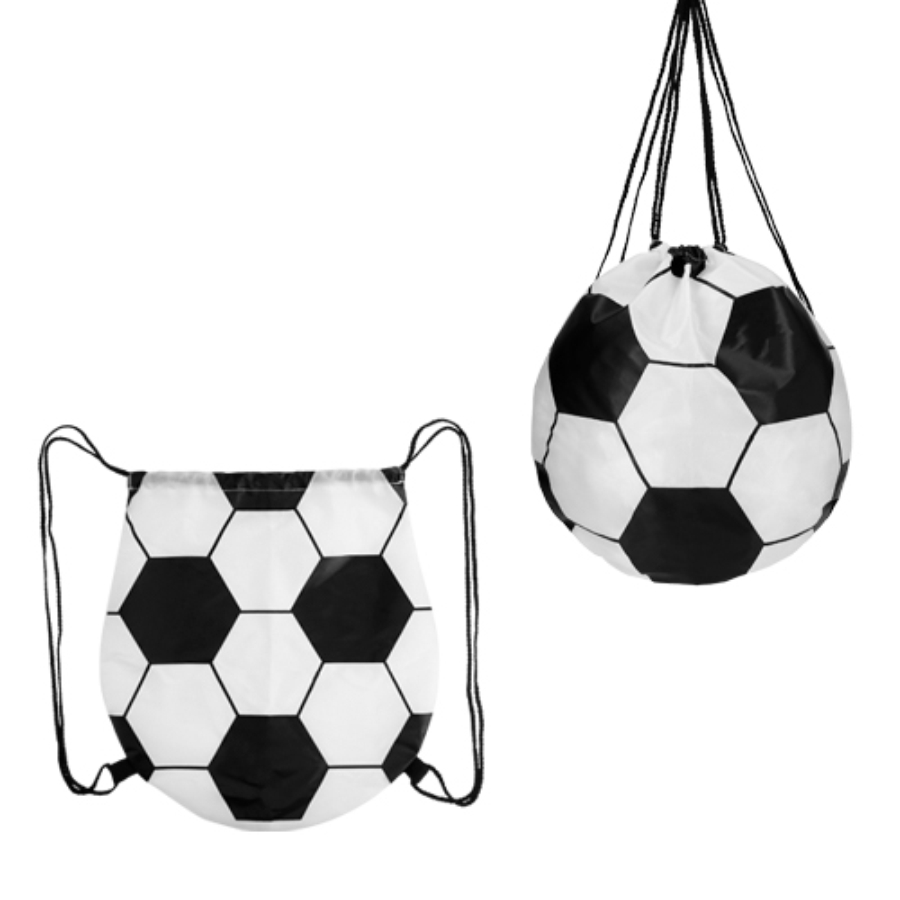 MORRAL DE POLIÉSTER CON DISEÑO DE BALÓN DE SOCCER F0123