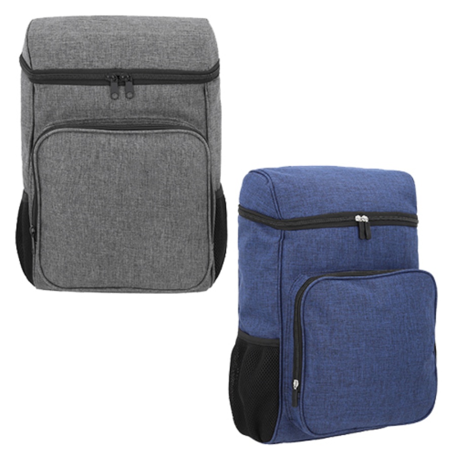 MOCHILA CON PORTA LAPTOP, DOBLE CIERRE, UNA PEQUEÑA BOLSA FRONTAL Y 2 MALLAS ELÁSTICAS LATERALES  F0130
