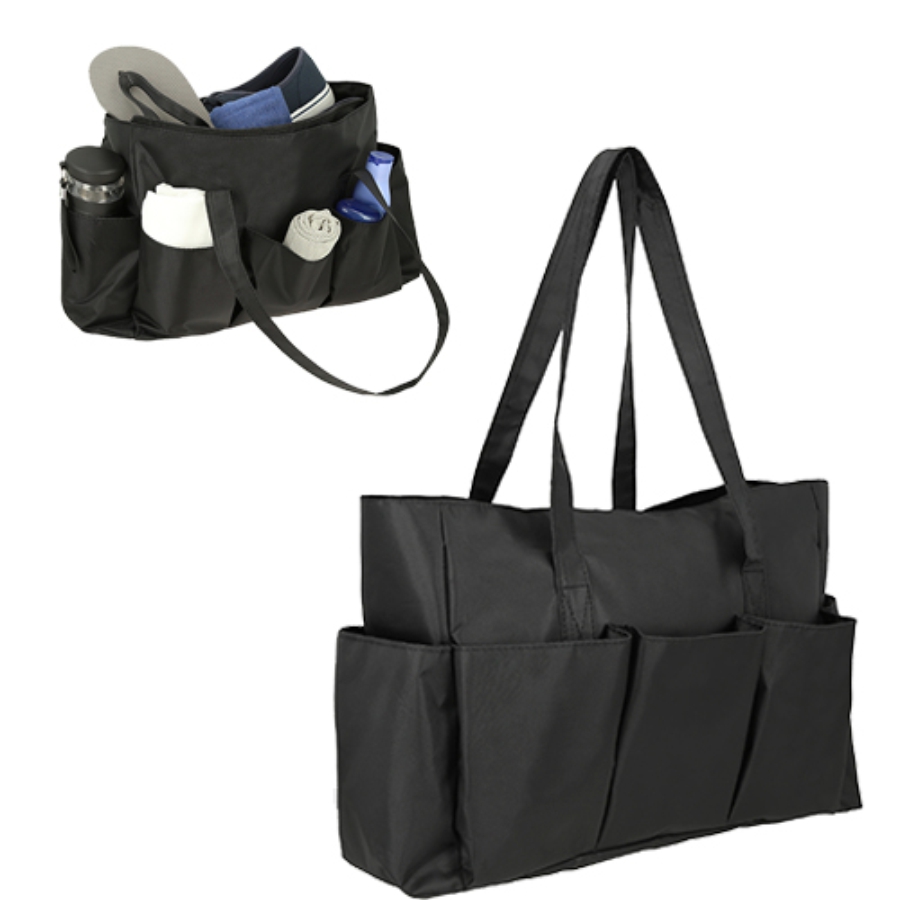 BOLSA CON INTERIOR REFORZADO , DOS ASAS Y COMPARTIMENTO FRONTAL F0135