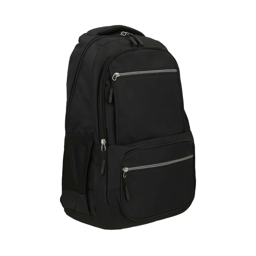 MOCHILA CON 4 COMPARTIMENTOS, 1 COMPARTIMENTO PRINCIPAL CON APARTADO PARA LAPTO DE 19",  3 COMPARTIMENTOS FRONTALES Y 2 BOLSAS DE MALLA LATERALE . F0136