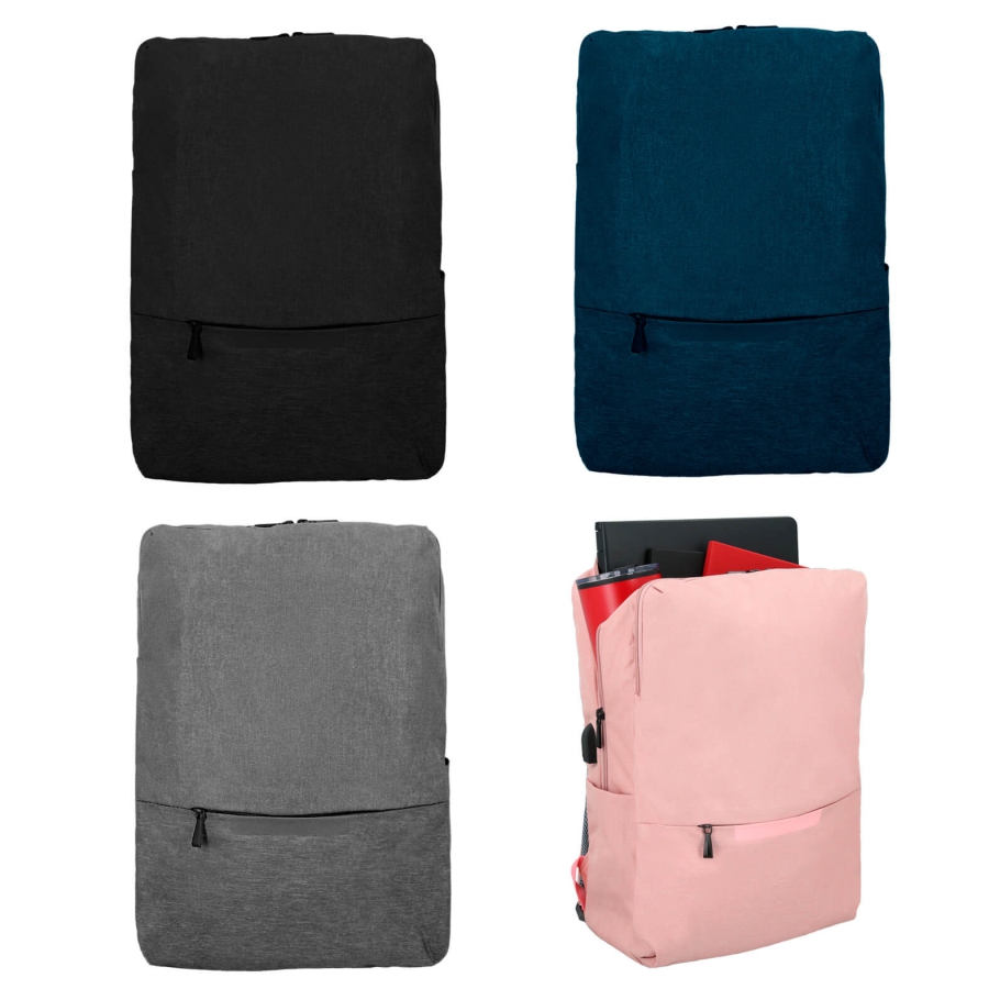 MOCHILA CON COMPARTIMENTO, PORTA LAPTOP DE 18", 2 BOLSA FRONTALES, 2 BOLSA LATERALES, PUERTO DE CARGA USB, ASA SUPERIOR, CARRY ON Y RESPALDO ACOJINADO F0153
