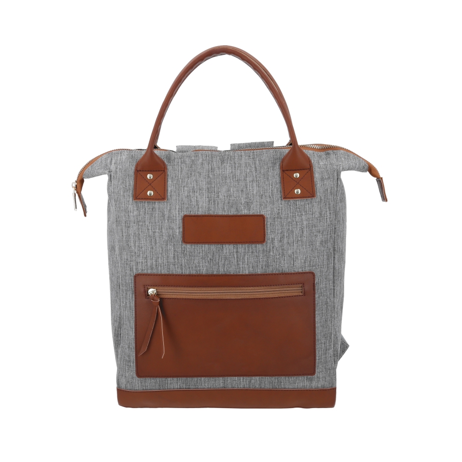 MOCHILA DE 2 COMPARTIMENTO, 1 COMPARTIMENTO CON PORTA LAPTOP ACOLCHADO, 1 COMPARTIMENTO FRONTAL Y ASAS EN PARTE SUPERIOR F0163