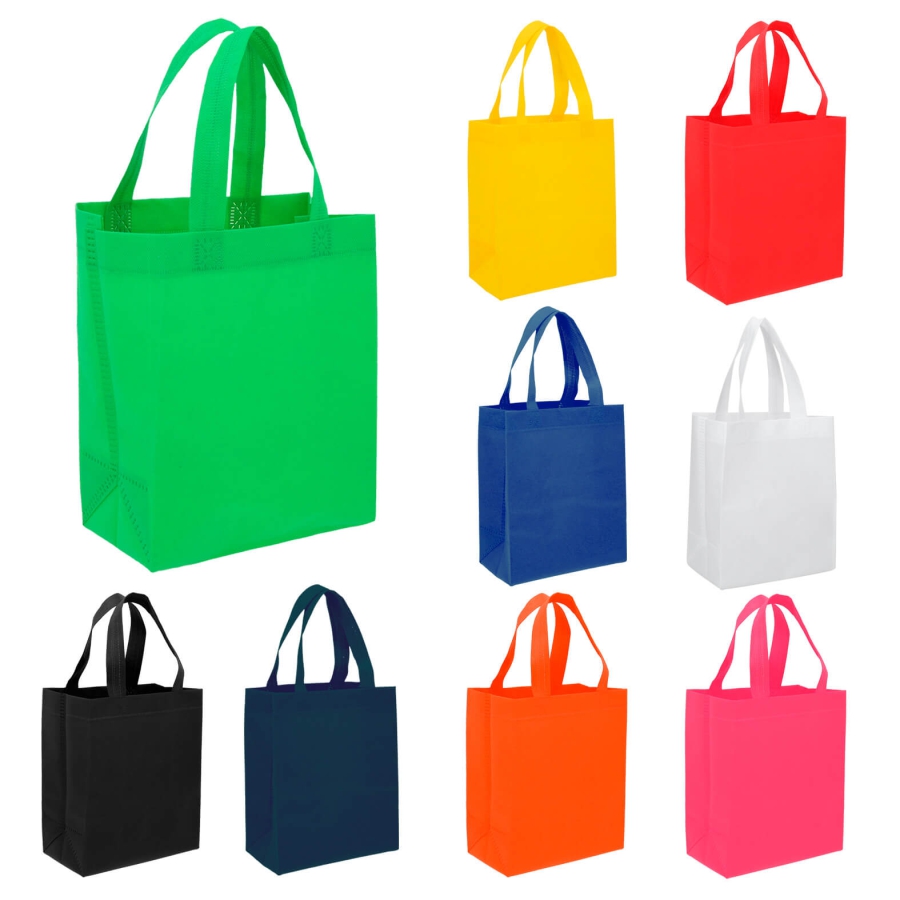 MINI BOLSA ECOLÓGICA TERMOSELLADA DE 80 GR/2M CON ASA Y FUELLE. F0167